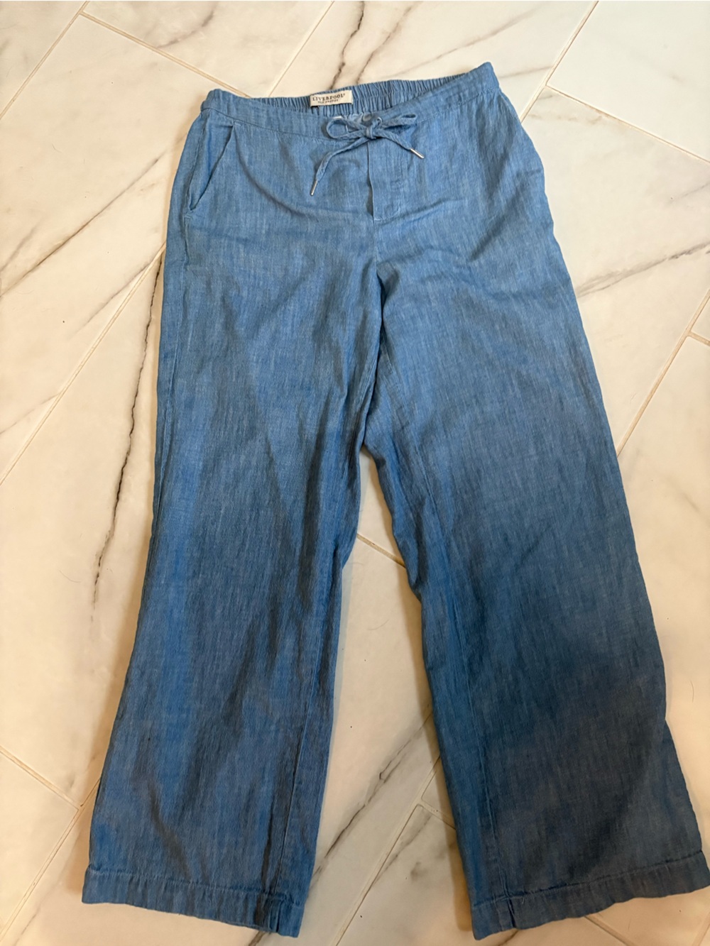 Liverpool Light Blue Wide-Leg Women's Jeans